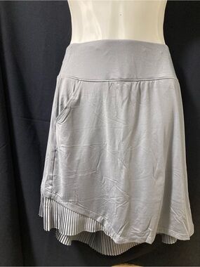 MoFiz Gray Athletic Skort Pleated Hem Tennis Golf Skirt XXL